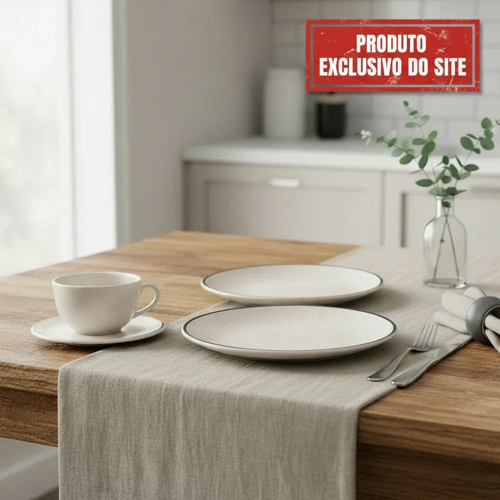 Aparelho de Jantar e Chá 30 Peças – Modelo Brisa – M. Order - Loja Do Thor