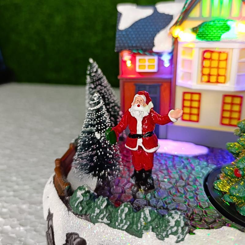 Vila De Natal Com Luz e Movimento 20cm 30405