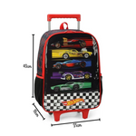 Mochila De Rodinhas E Lancheira Hot Wheels Preto Luxcel