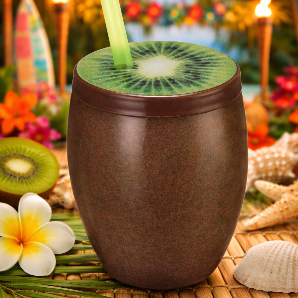 Kit  6 Copos de Fruta Kiwi 650 ML - Injetemp