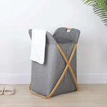 Cesto Para Lavanderia Com Bambu Gre Bh20405 - Loja Do Thor