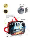 Kit Escolar Mochila De Rodinhas E Lancheira Hot Wheels-Preto
