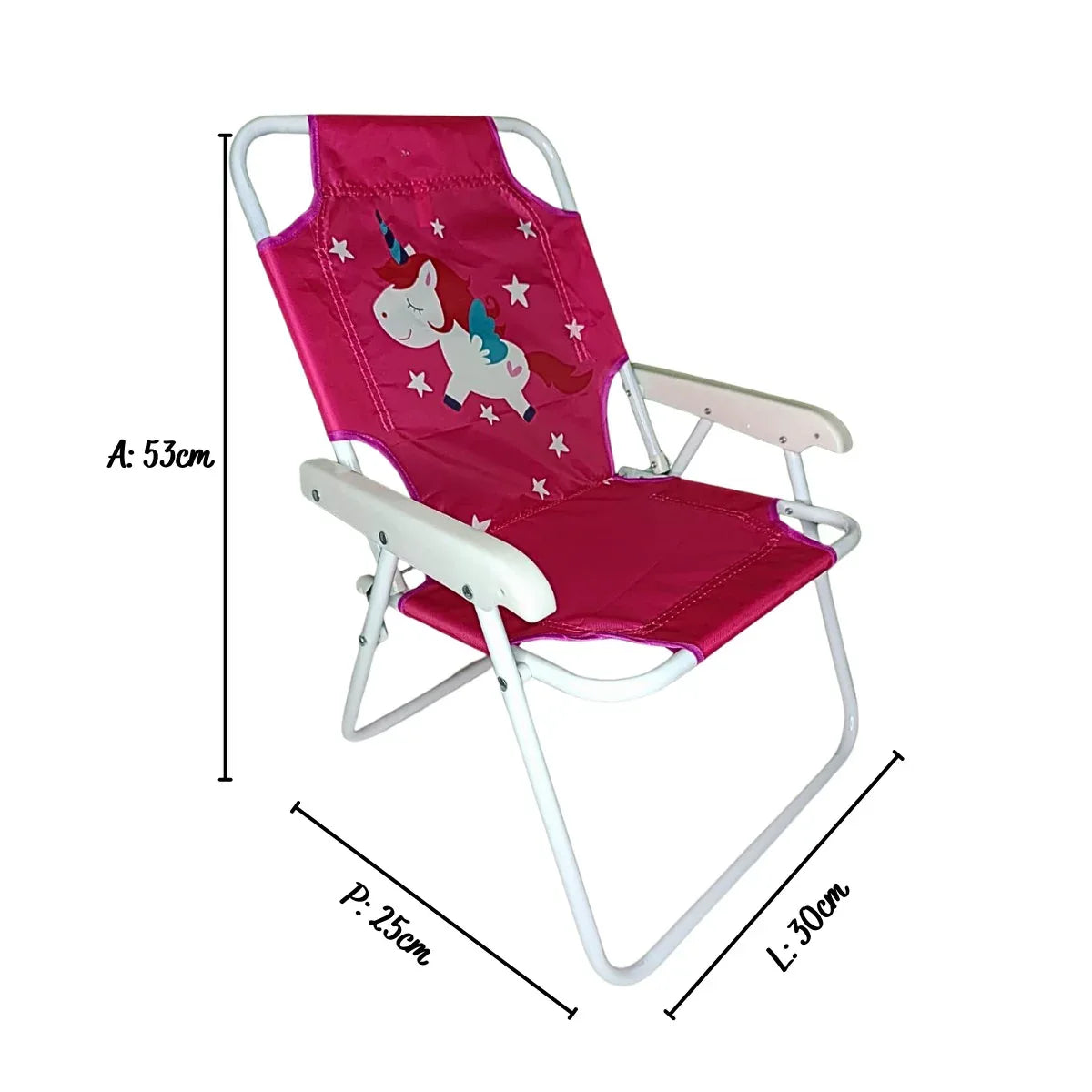 Cadeira De Praia Infantil Unicórnio De Oxford 53CM - Loja Do Thor