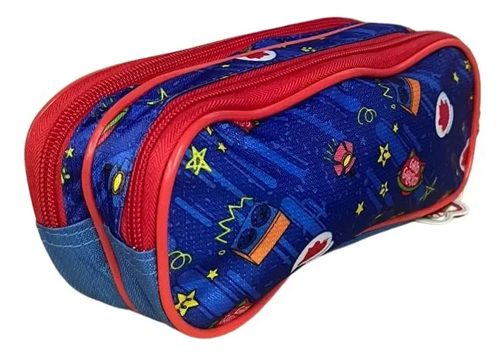 Estojo Duplo Gato Galactico Azul - Clio GG24119F 9x6x21 cm - Loja Do Thor