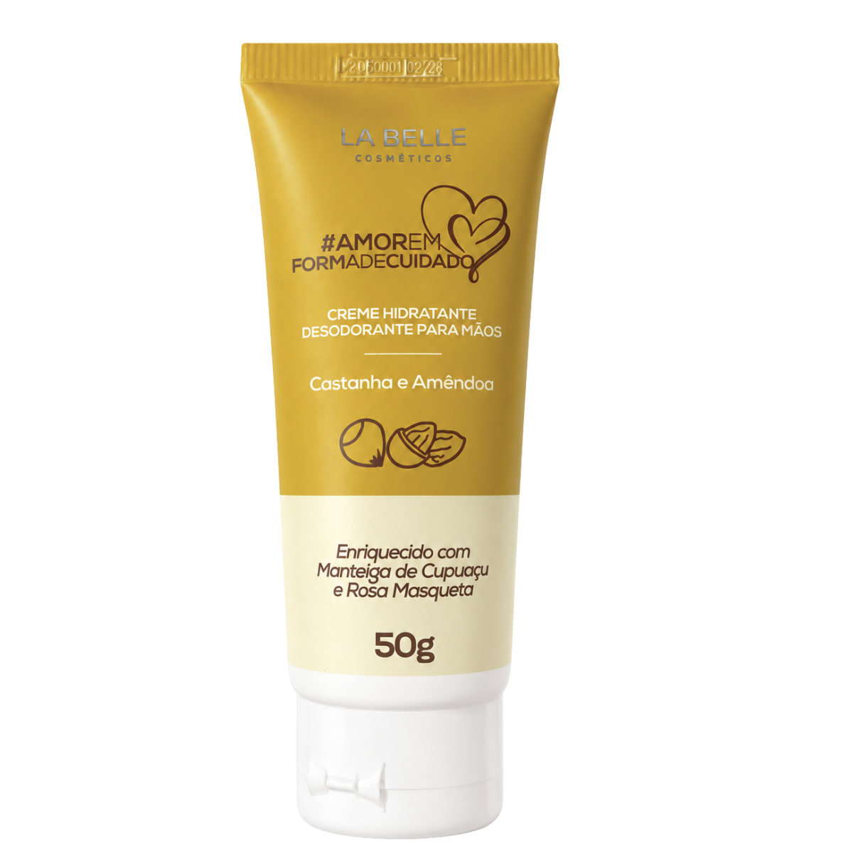 Creme Hidratante Para Mãos Castanha e Amêndoa 50g -La Belle