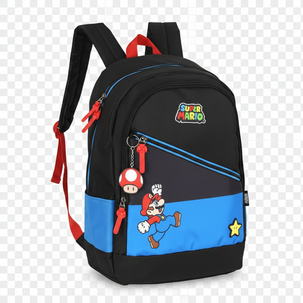 Mochila de Costas Escolar Super Mario Azul Luxcel