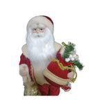 Papai Noel em Pe Vermelho e Dourado 45CM Florarte 57508001 - Loja Do Thor