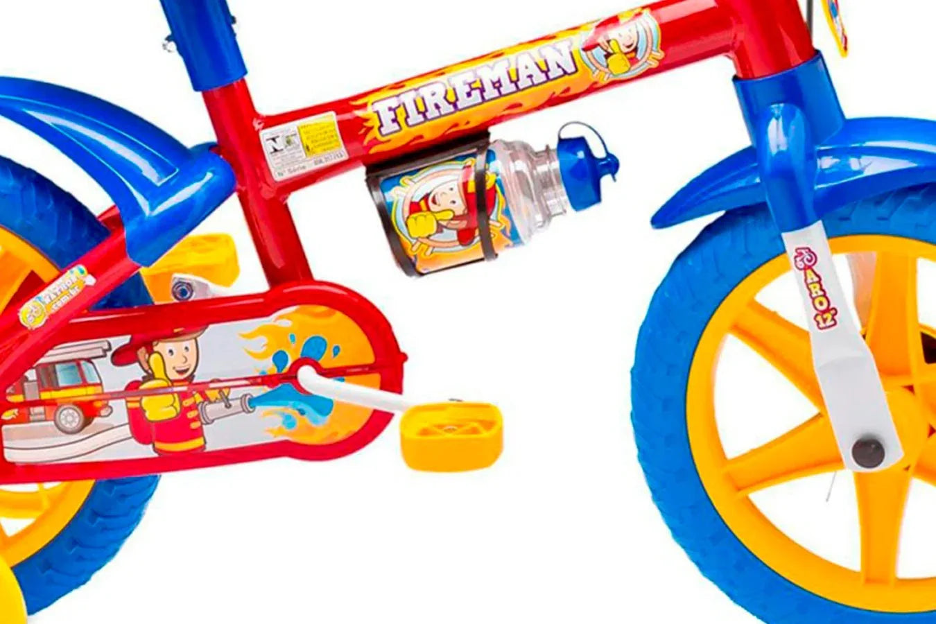 Bicicleta Infantil Crianca Fireman Aro 12 - Nathor - Loja Do Thor
