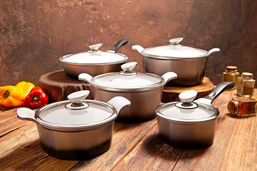 Jogo De Panelas 5 Pecas Aluminio Fundido Platinum Hercules - Loja Do Thor