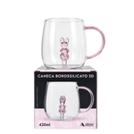 Caneca Borossilicato  Coelho 3D 420ml -Allmix