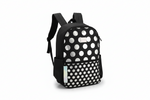 Mochila Juvenil Preta C/ Bolinhas Prata Up4you