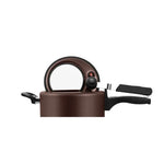 Panela De Pressao Aluminio Chocolate C/Visor De Vidro 4,5L 9195 - Loja Do Thor