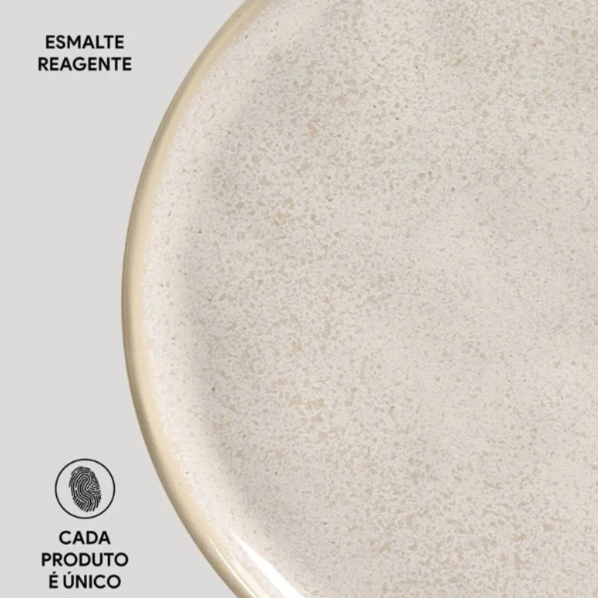 Prato de Sobremesa Bio Latte em Stoneware