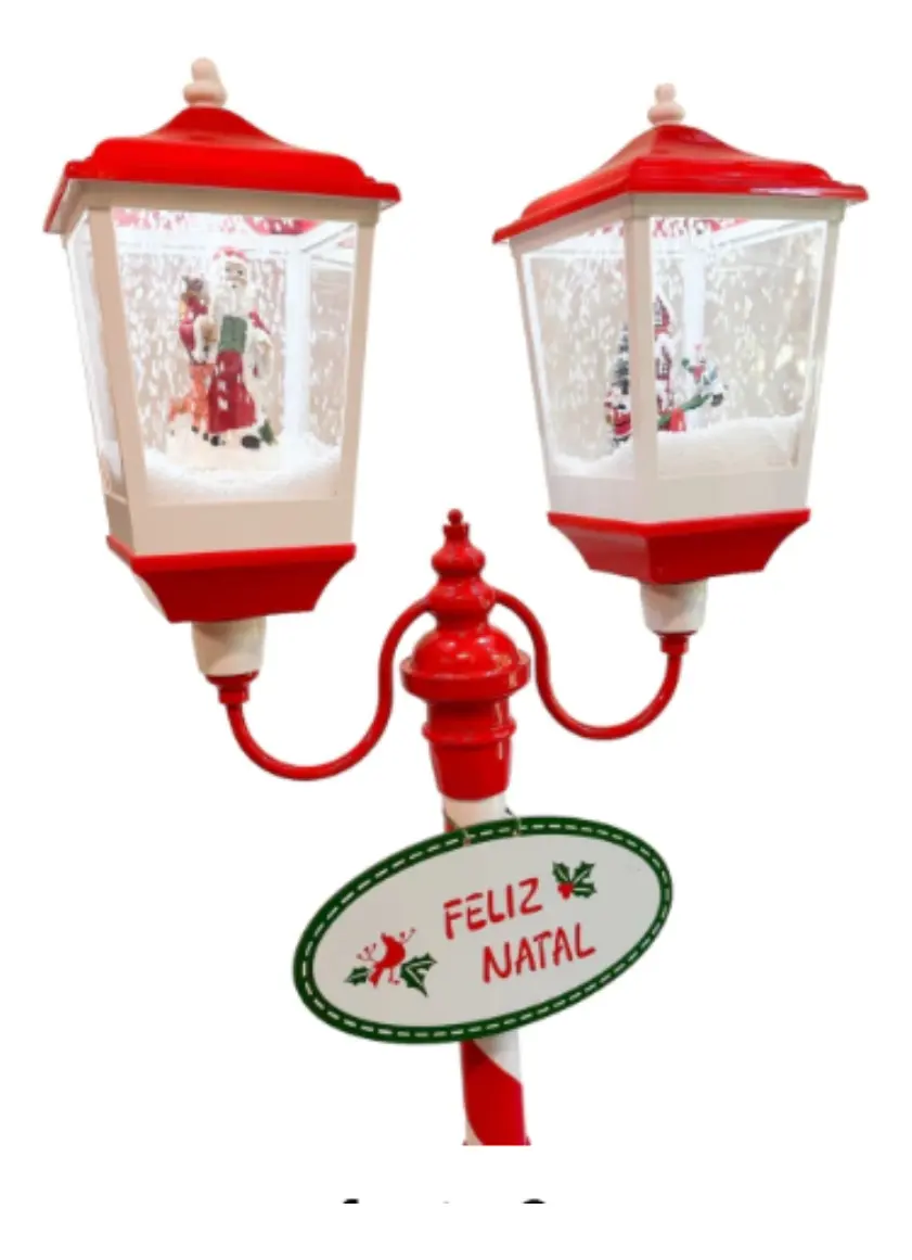 Natal  Poste  Duplo C/Som  E  Neve 1,79m -  Florarte