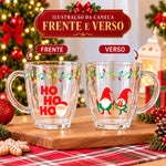 Caneca Conica De Vidro 350ml Magia de Natal - Allmix