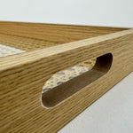Bandeja Retangular De Mdf Com Fundo Treliça E Acrílico 35Cm