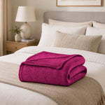 Manta Casal Outlet Lisa 1,8x2m  Rosa Escuro - Camesa