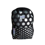 Mochila Juvenil Preta C/ Bolinhas Prata Up4you