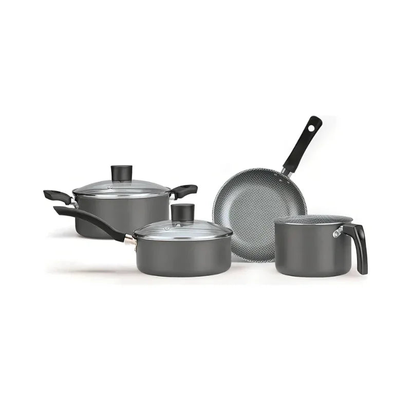 Jogo De Panelas Enjoy Com Panela de Pressão 10pçs Cinza - Loja Do Thor