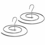 Kit 2 Cabides Espiral Aço Inox 45CM X 0,8CM X 15CM