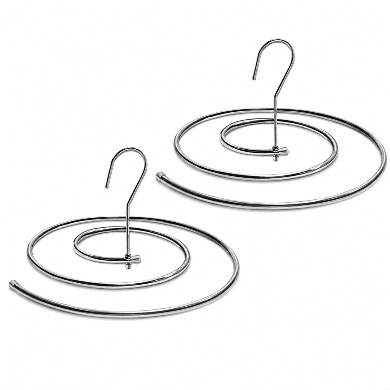 Kit 2 Cabides Espiral Aço Inox 45CM X 0,8CM X 15CM