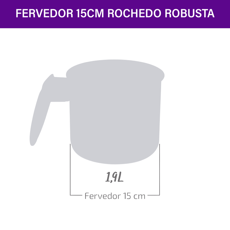 Fervedor Rochedo Robusta Grafite 15cm