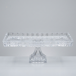 Travessa Cristal Dragon com Pé 35x11cm  para Servir - Lyor