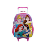 Mochila Princesas Disney Bolsa Rodinha Infantil 16L Rosa - Loja Do Thor