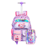 Kit Mala com Rodas e Estojo 17 T Alcas Hello Kitty 15430