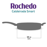 Frigideira Rochedo Funda Stone Antiaderente 28 Cm Preta Jc28 R2Z1GVB81
