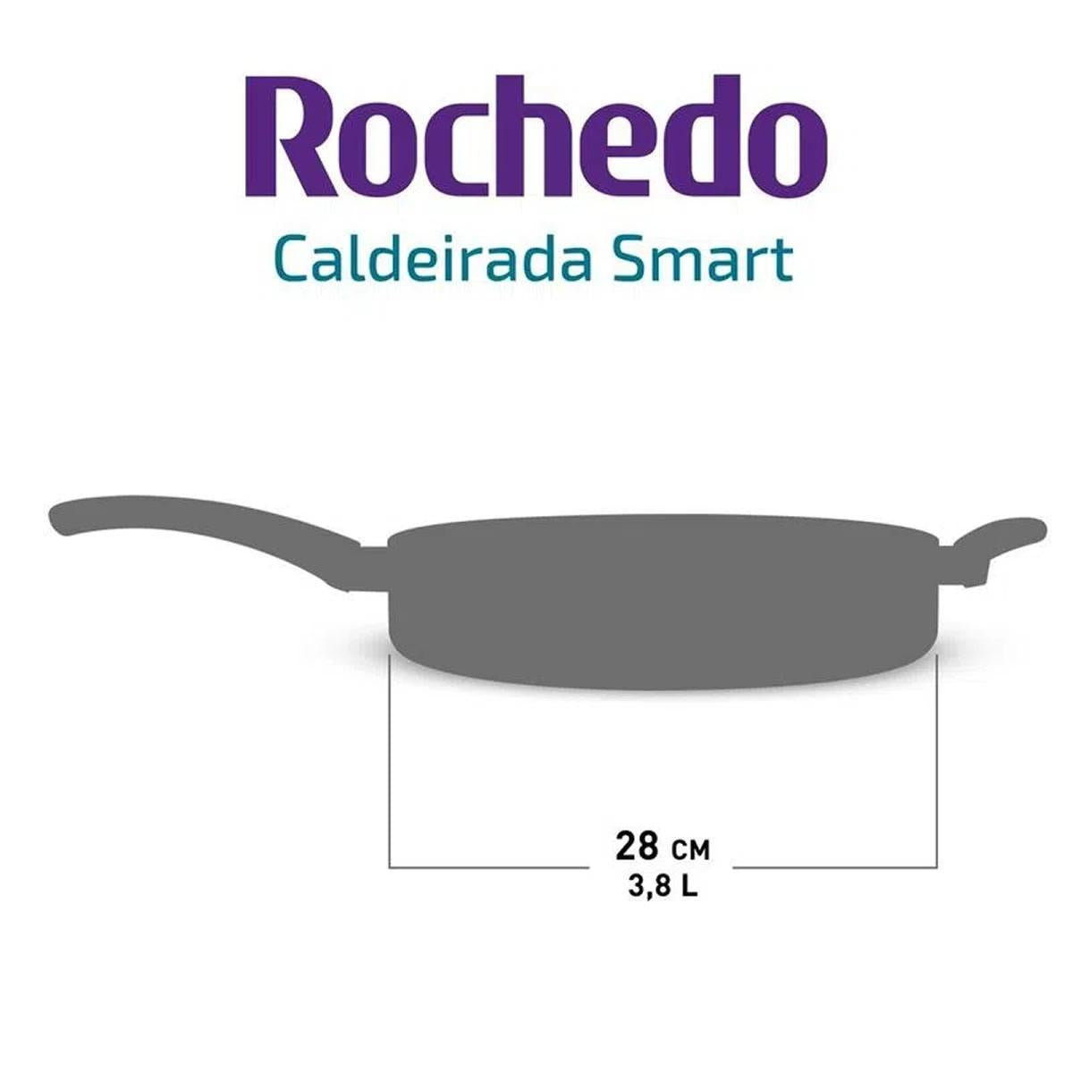 Frigideira Rochedo Funda Stone Antiaderente 28 Cm Preta Jc28 R2Z1GVB81