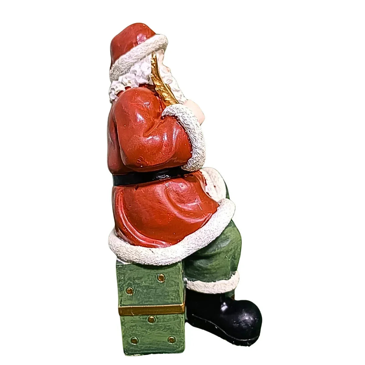 Papai Noel de Resina Vermelho com Verde 24,5X11cm Florarte 60511001 - Loja Do Thor