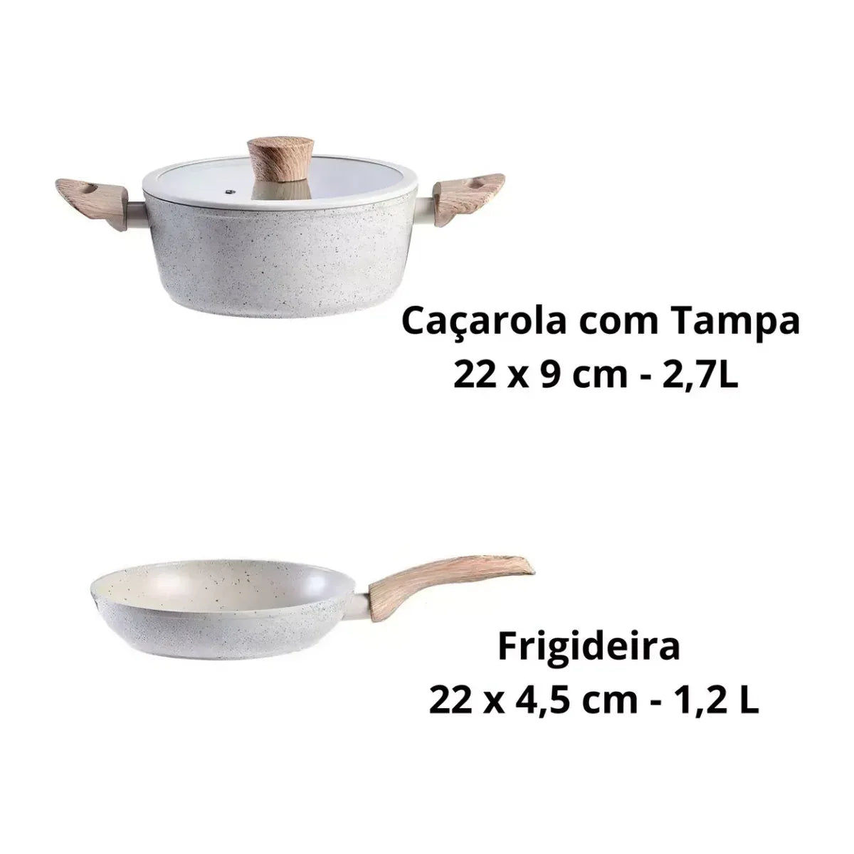 Jogo De Panelas Brinox Antiaderente Sirius 4 Pç Vanilla - Loja Do Thor