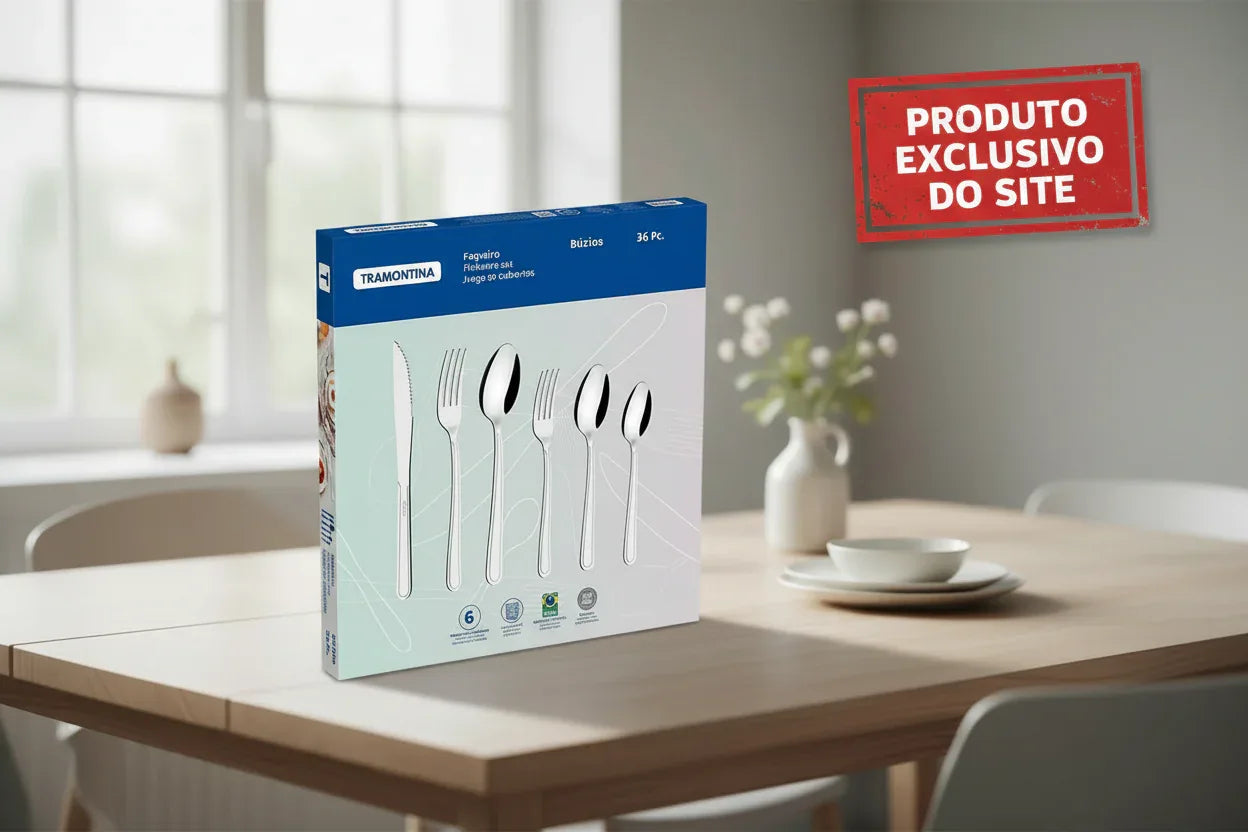 Faqueiro Aço Inox 36 Peças Buzios Tramontina - Loja Do Thor