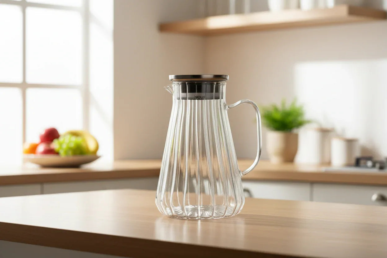 Jarra de Vidro com Tampa de Metal Classic 1,7L - Wolff - Loja Do Thor