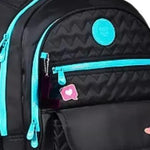 Mochila Rodinhas Luluca Bolsa Escolar Preto  33L - LU24085