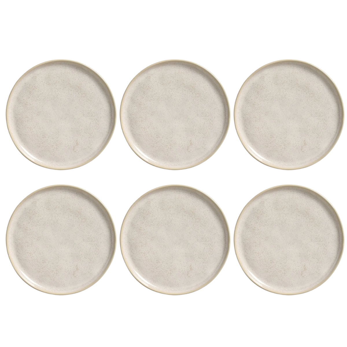 Conjunto com 6 Pratos de Sobremesa Bio Latte