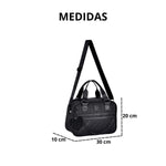 Bolsa Baú Preta Feminina Rebecca Bonbon Transversal Corrente