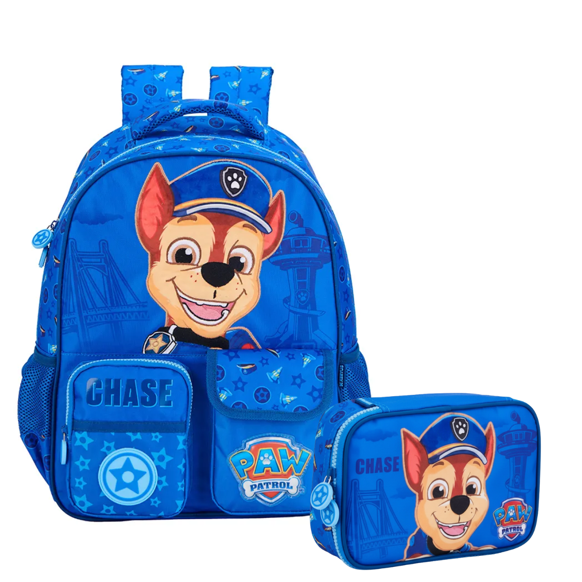Kit Mochila Costas  E  Estojo Box Patrulha Canina- Xeryus