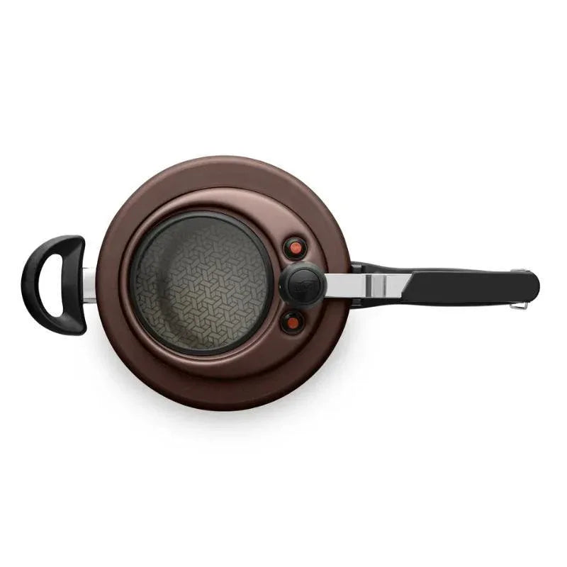 Panela De Pressao Aluminio Chocolate C/Visor De Vidro 4,5L 9195 - Loja Do Thor