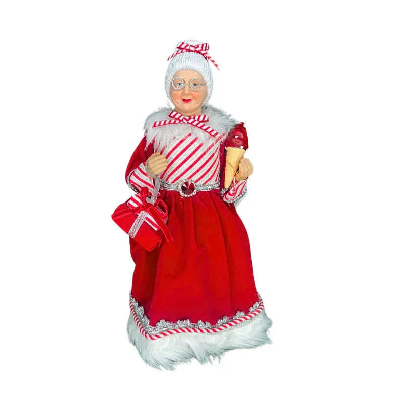 Mamãe Noel Em Pé Vermelho 30cm - Florarte - Loja Do Thor