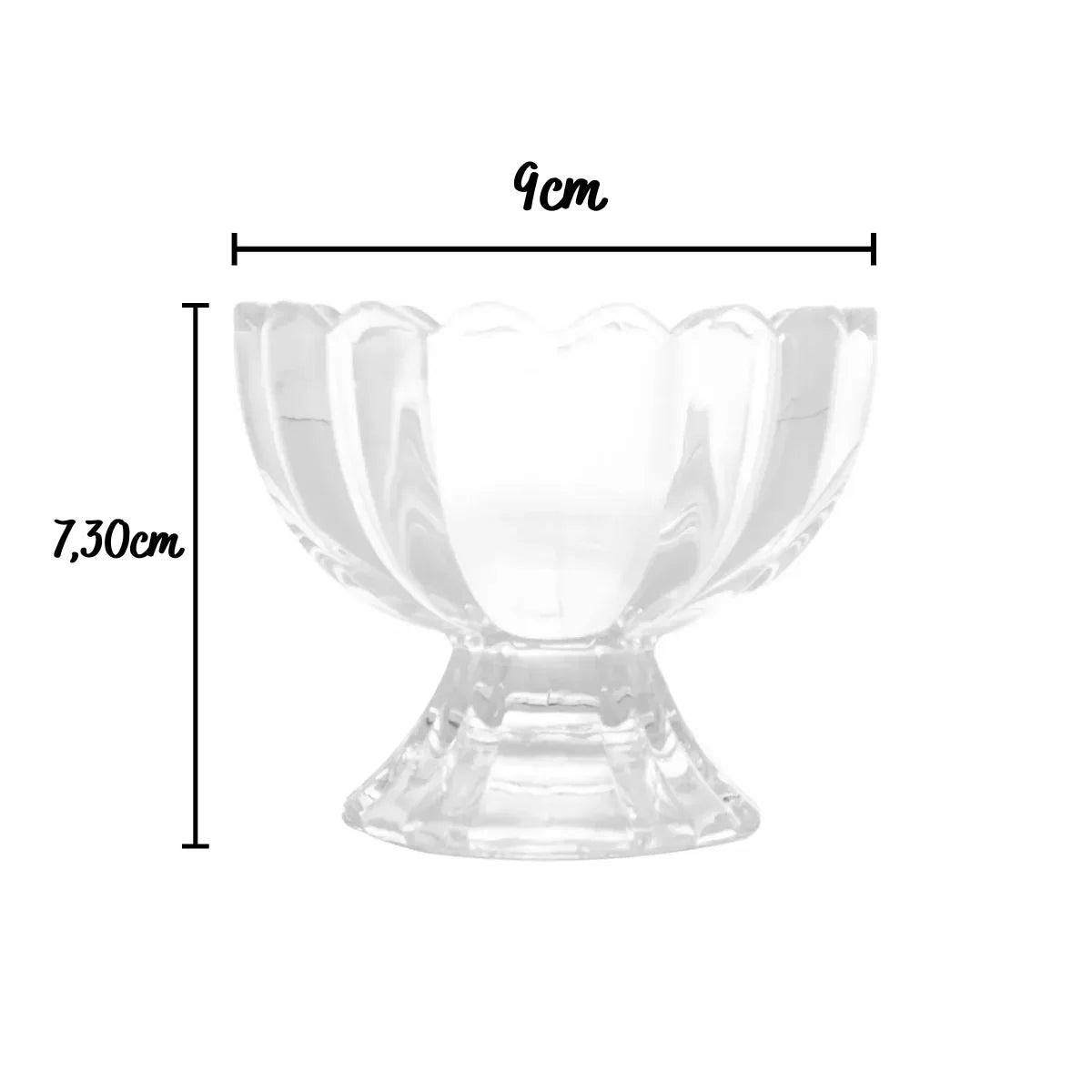 Conjunto 7 Peças Bowl com 6 Taças de Sobremesa Geneva Wolff - Loja Do Thor