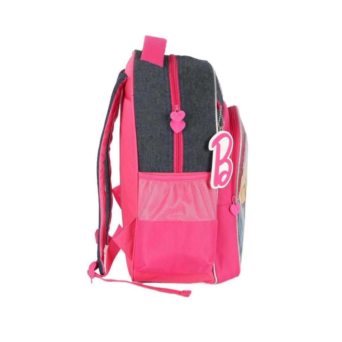 Mochila De Costas Escolar Infantil Barbie Azul
