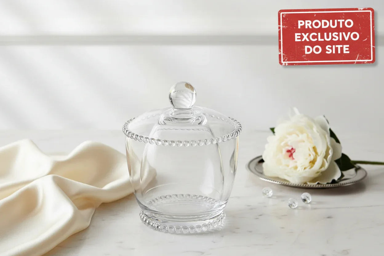 Manteigueira Francesa De Vidro Com Tampa Pearl - Wolff - Loja Do Thor
