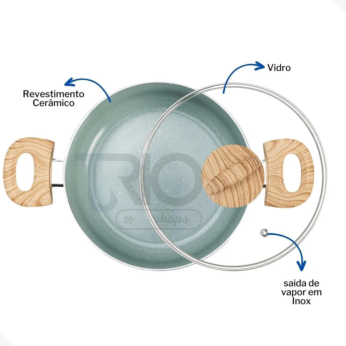 Jogo De Panelas Por Indução Botanika 6 Peças Antiaderente - Loja Do Thor