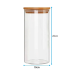 Pote De Vidro Bambu  1500ML  Mori MR1244