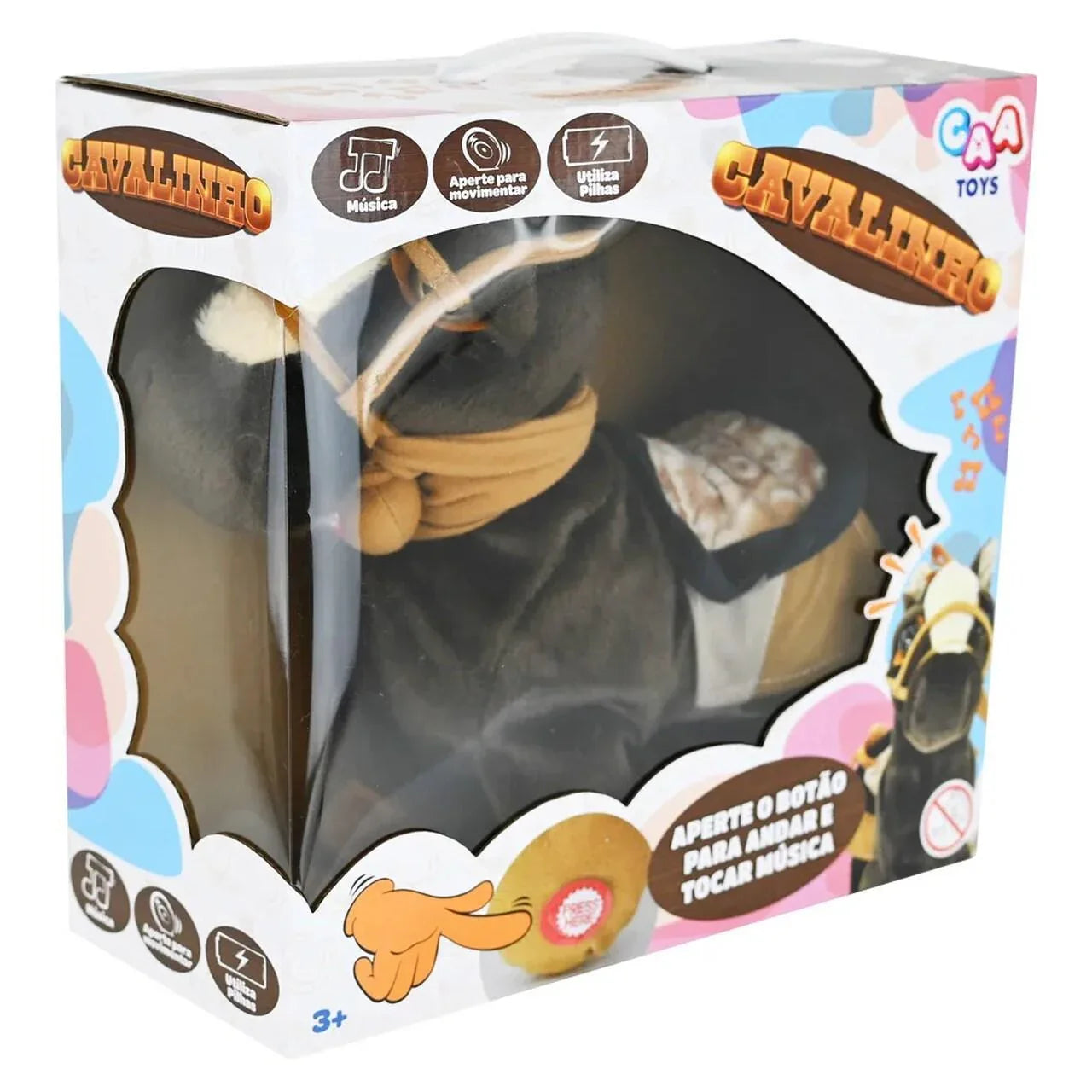 Pelúcia Interativa Cavalo 25 Cm Com Som - Caa Toys - Loja Do Thor