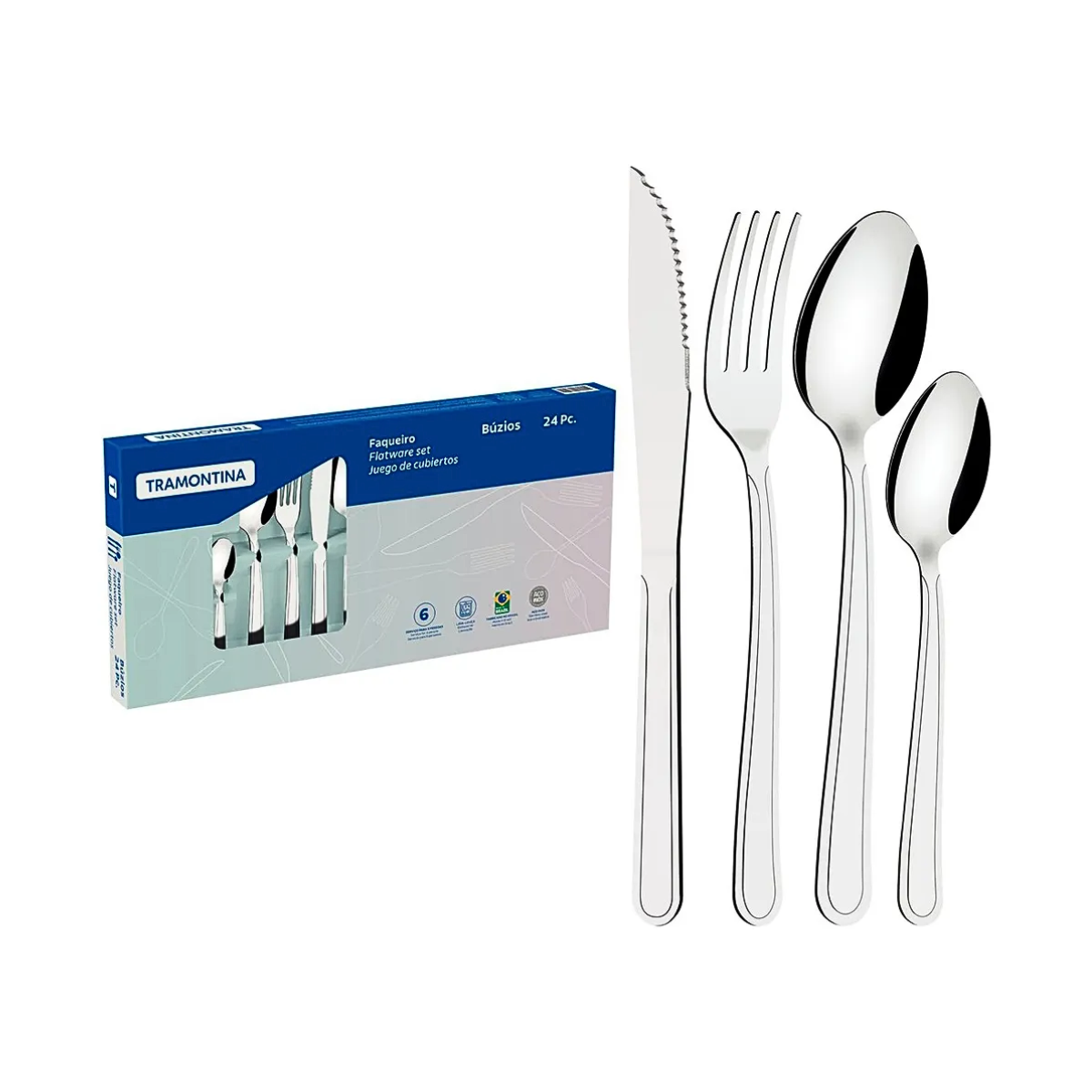 Faqueiro 24 pçs buzios - sort 23799071 - Tramontina