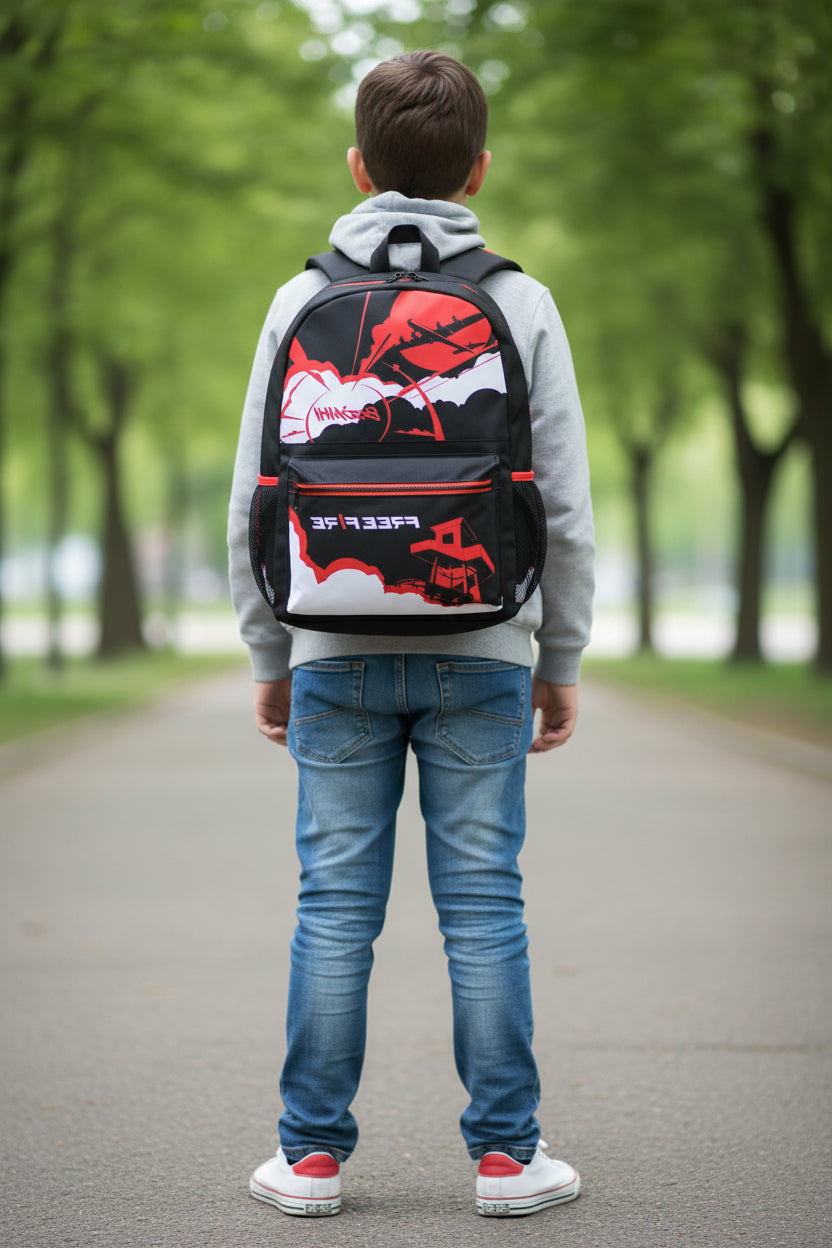 Mochila De Costas free Fire Vermelho 17,5 UP FR2487