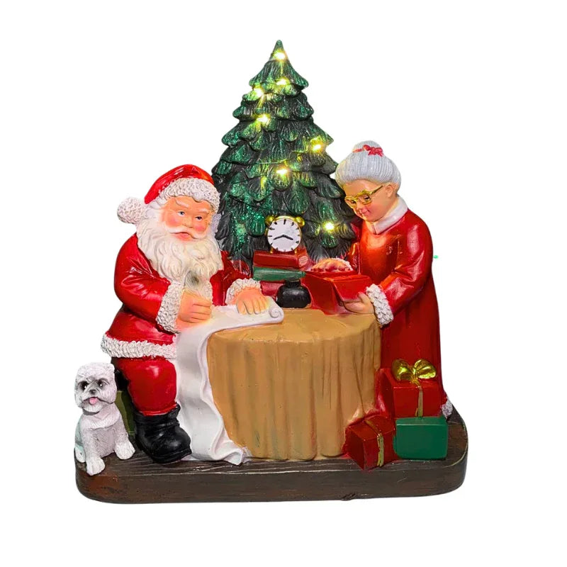 Resina De Natal Noite de Presentes C/ Led - Florarte - Loja Do Thor